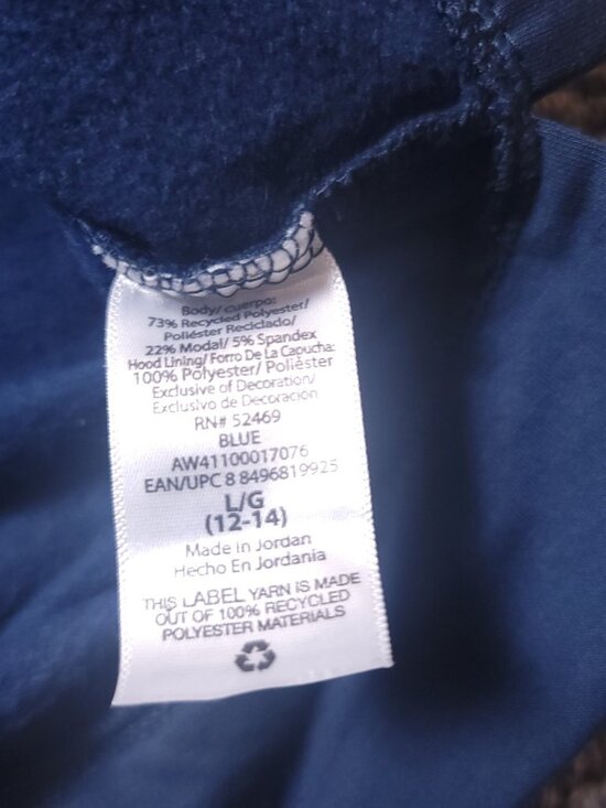 Athletic Works Sweater Womens L Large  Hoodie Blue Sweatshirt Pullover - Picture 6 of 8